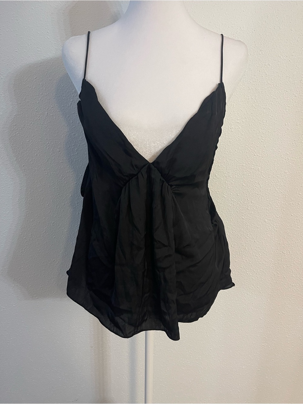 Free People Black Satin Tank